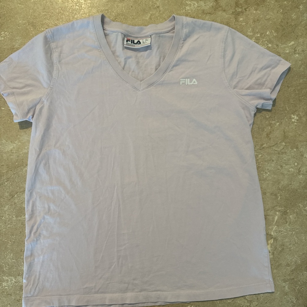 Fila Lavender V-Neck Tee